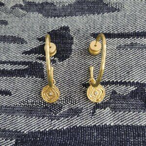 Julie Vos Crystal Gold Hoop & Charm Earrings - Astor